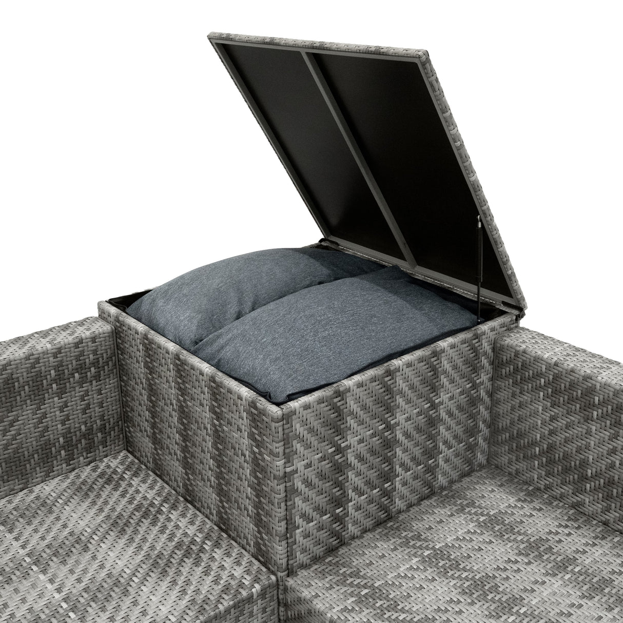 Marielle Rotan Modulaire 6-Delige Meubelset & 700L Opbergbox - Grijs