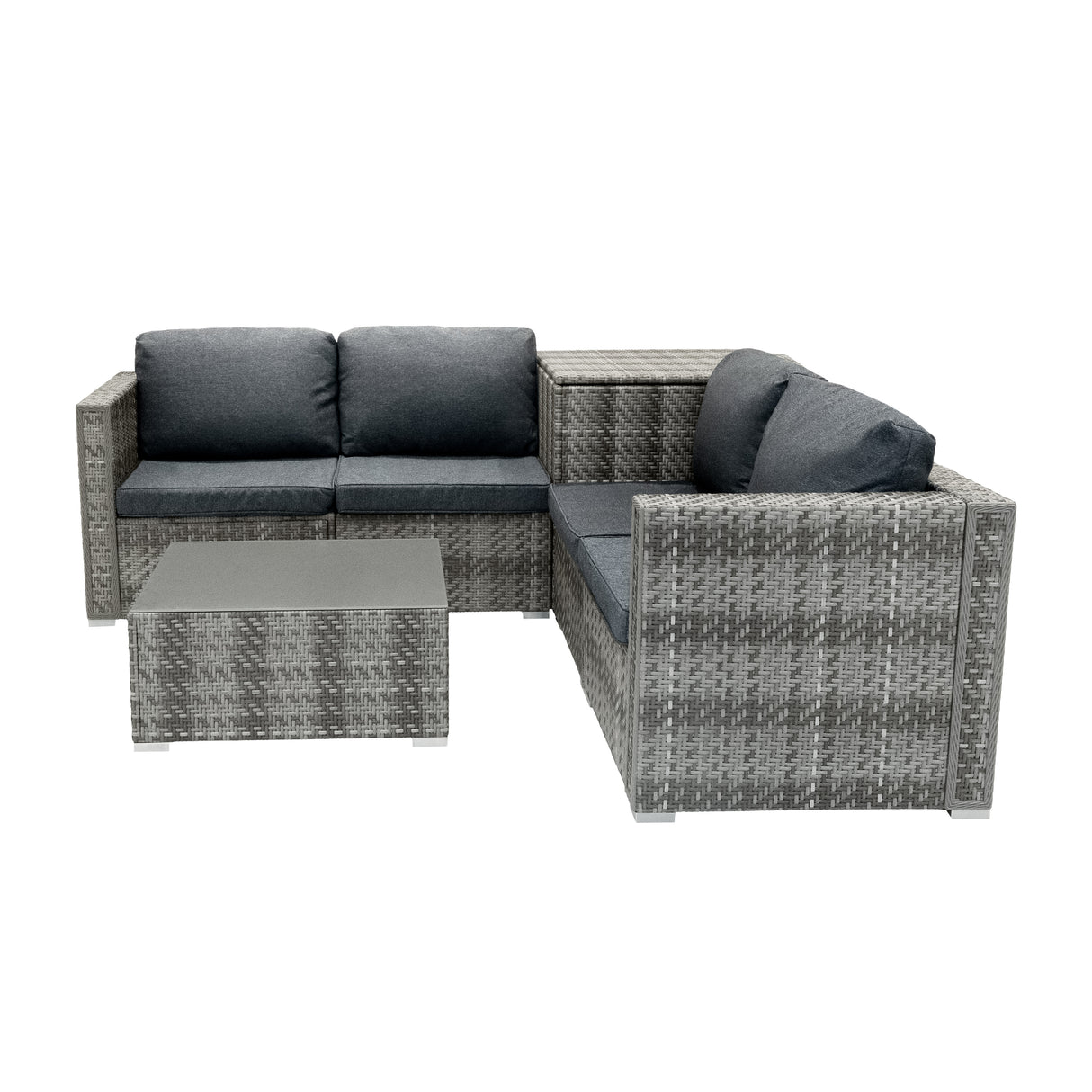 Marielle Rotan Modulaire 6-Delige Meubelset & 700L Opbergbox - Grijs