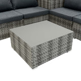 Marielle Rotan Modulaire 6-Delige Meubelset & 700L Opbergbox - Grijs