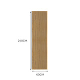 Akoestische Wandpanelen met Lamellen x 3 – Eik