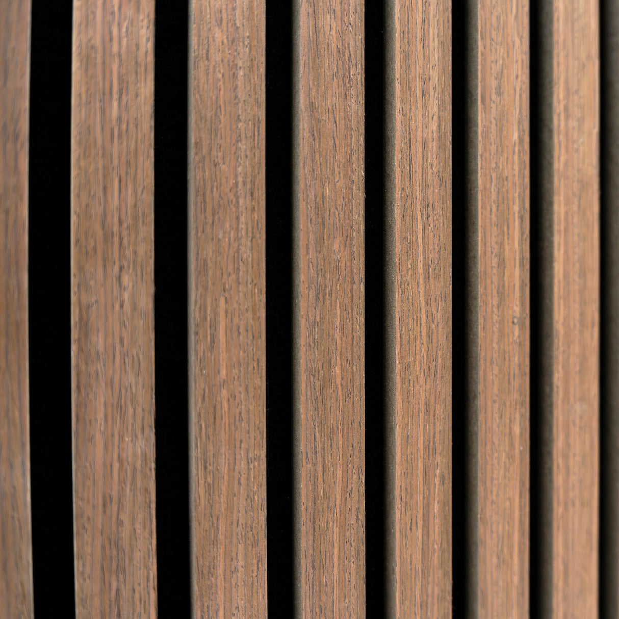 Akoestische Wandpanelen met Lamellen x 3 – Donker Walnoot