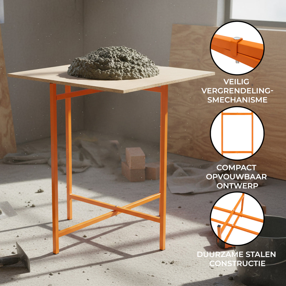 Standaards voor raapbord / speciebord x 3 - 750mm hoog