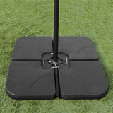 Antraciet 4-Delige Loungeset Met Zwarte Parasol & Voet