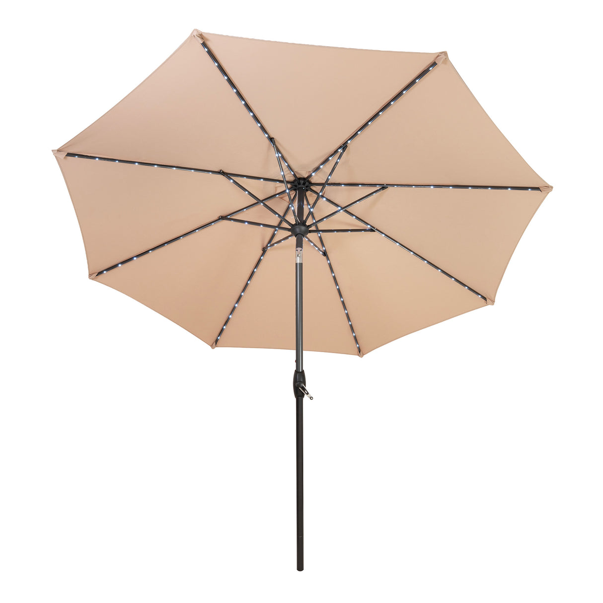LED Kantelbare Stokparasol 2.7 m - Beige