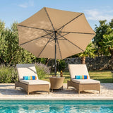 LED Kantelbare Stokparasol 2.7 m - Beige