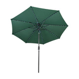 LED Kantelbare Stokparasol 2.7 m - Groen