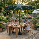 LED Kantelbare Stokparasol 2.7 m - Groen