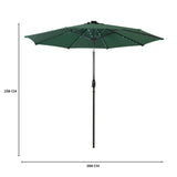 LED Kantelbare Stokparasol 2.7 m - Groen