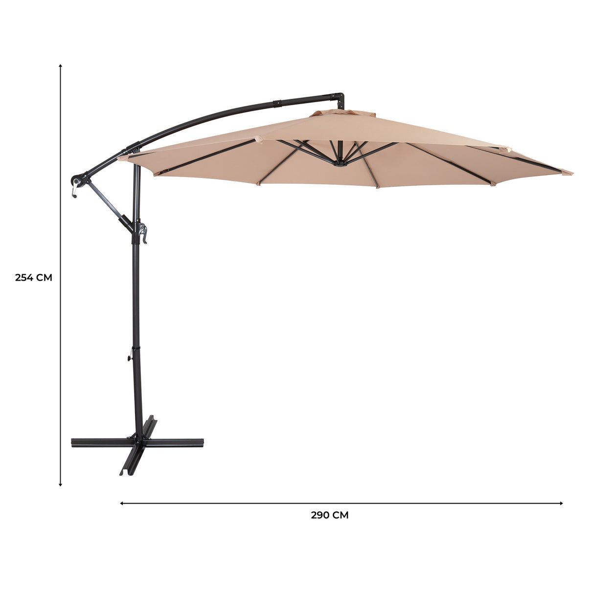 Zweefparasol 3 m - Beige