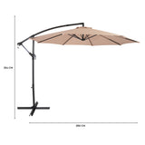 Zweefparasol 3 m - Beige