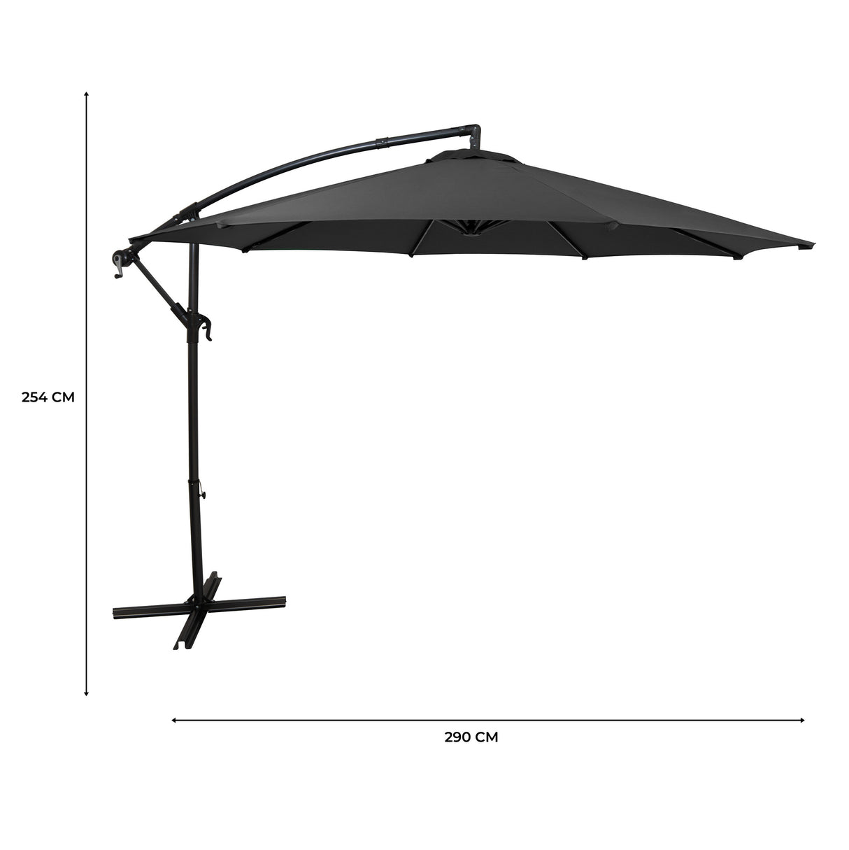 Zweefparasol 3 m - Grijs