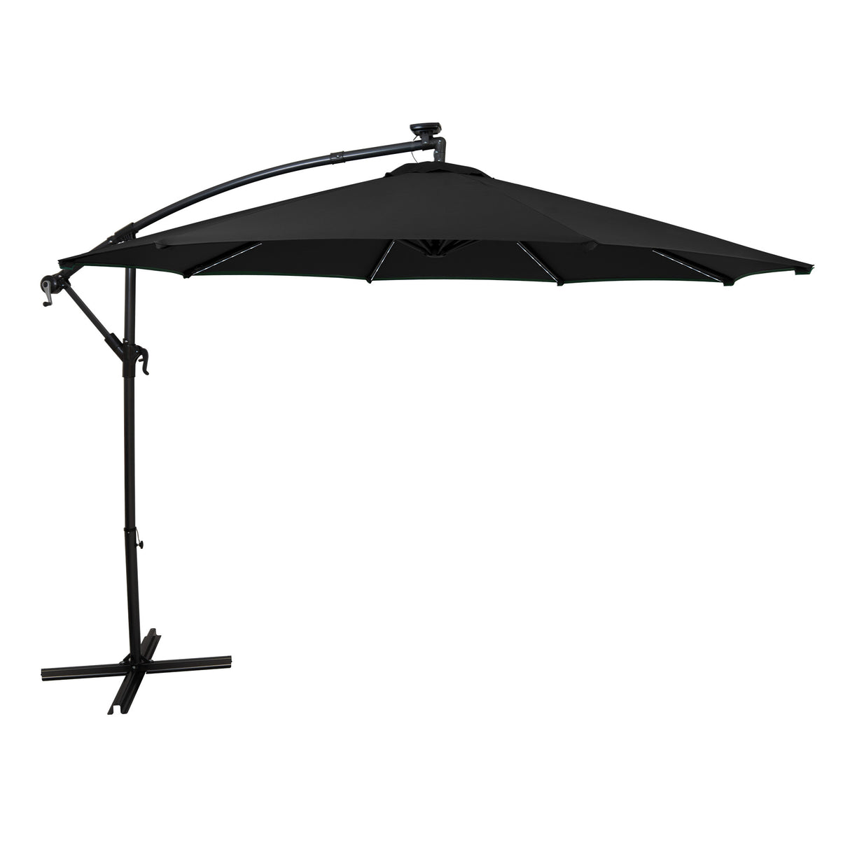 LED Zweefparasol 3 m - Zwart