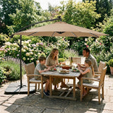 LED Zweefparasol 3 m - Beige