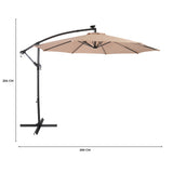 LED Zweefparasol 3 m - Beige