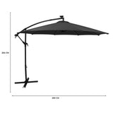 LED Zweefparasol 3 m - Grijs