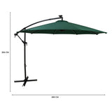 LED Zweefparasol 3 m - Groen