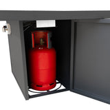 Aluminium 7-zits Loungeset met Vuurtafel