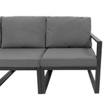 Aluminium 7-zits Loungeset met Vuurtafel