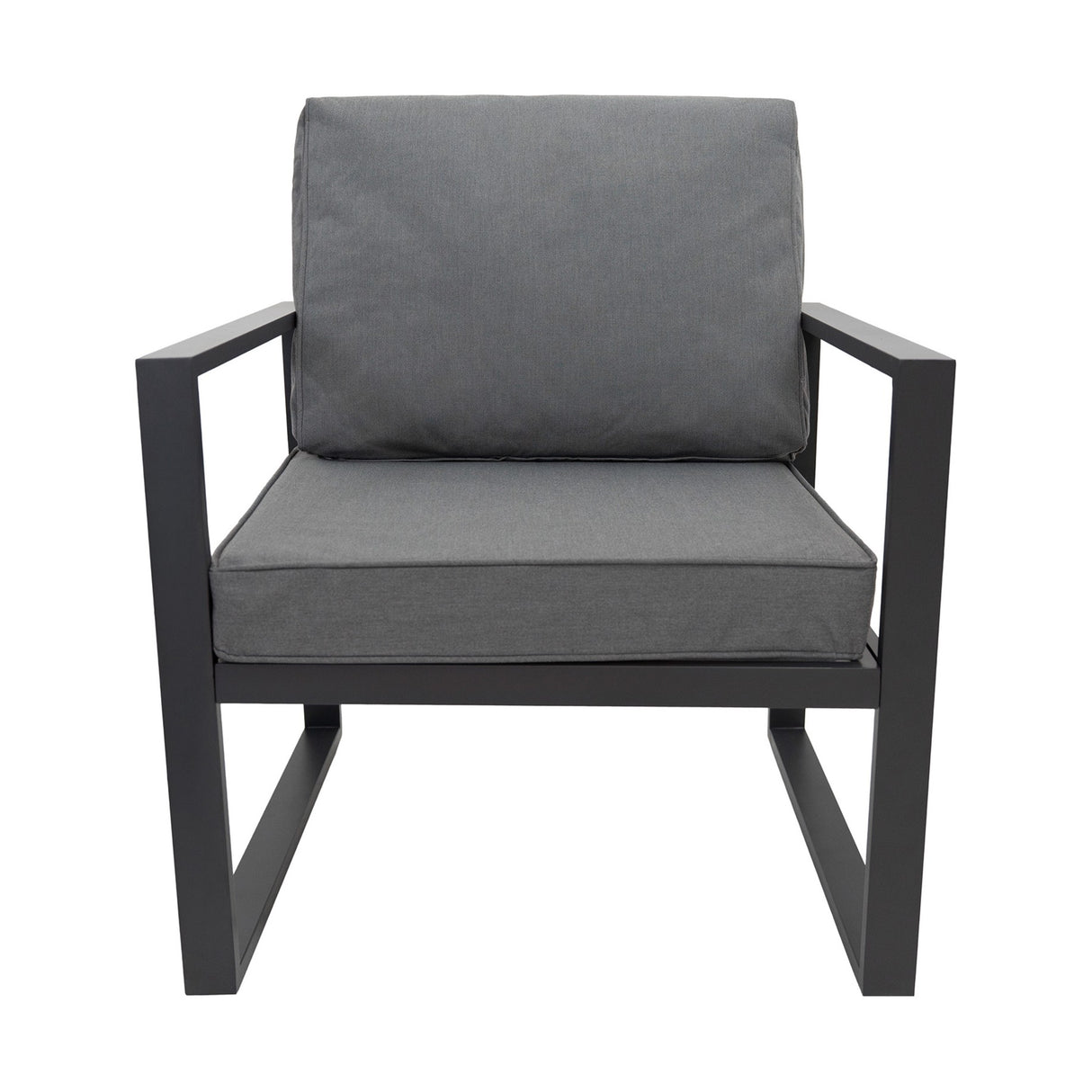 Aluminium 7-zits Loungeset met Vuurtafel