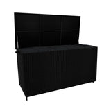 Rotan Kussen Opbergbox 700 L - Zwart