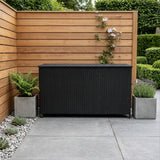 Rotan Kussen Opbergbox 700 L - Zwart
