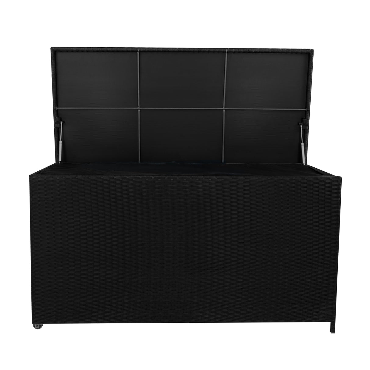 Rotan Kussen Opbergbox 700 L - Zwart