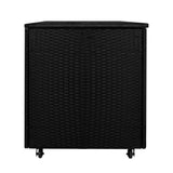 Rotan Kussen Opbergbox 700 L - Zwart