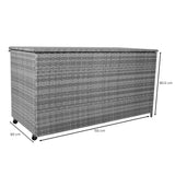 Rotan Kussen Opbergbox 700 L - Grijs