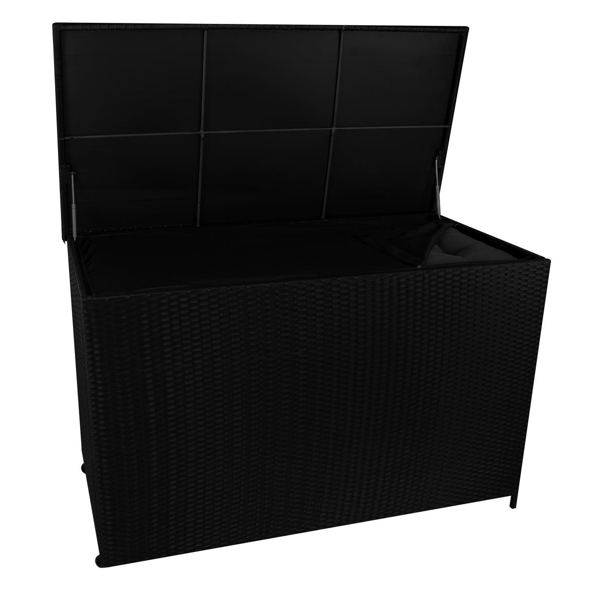 Rotan Kussen Opbergbox 996 L - Zwart