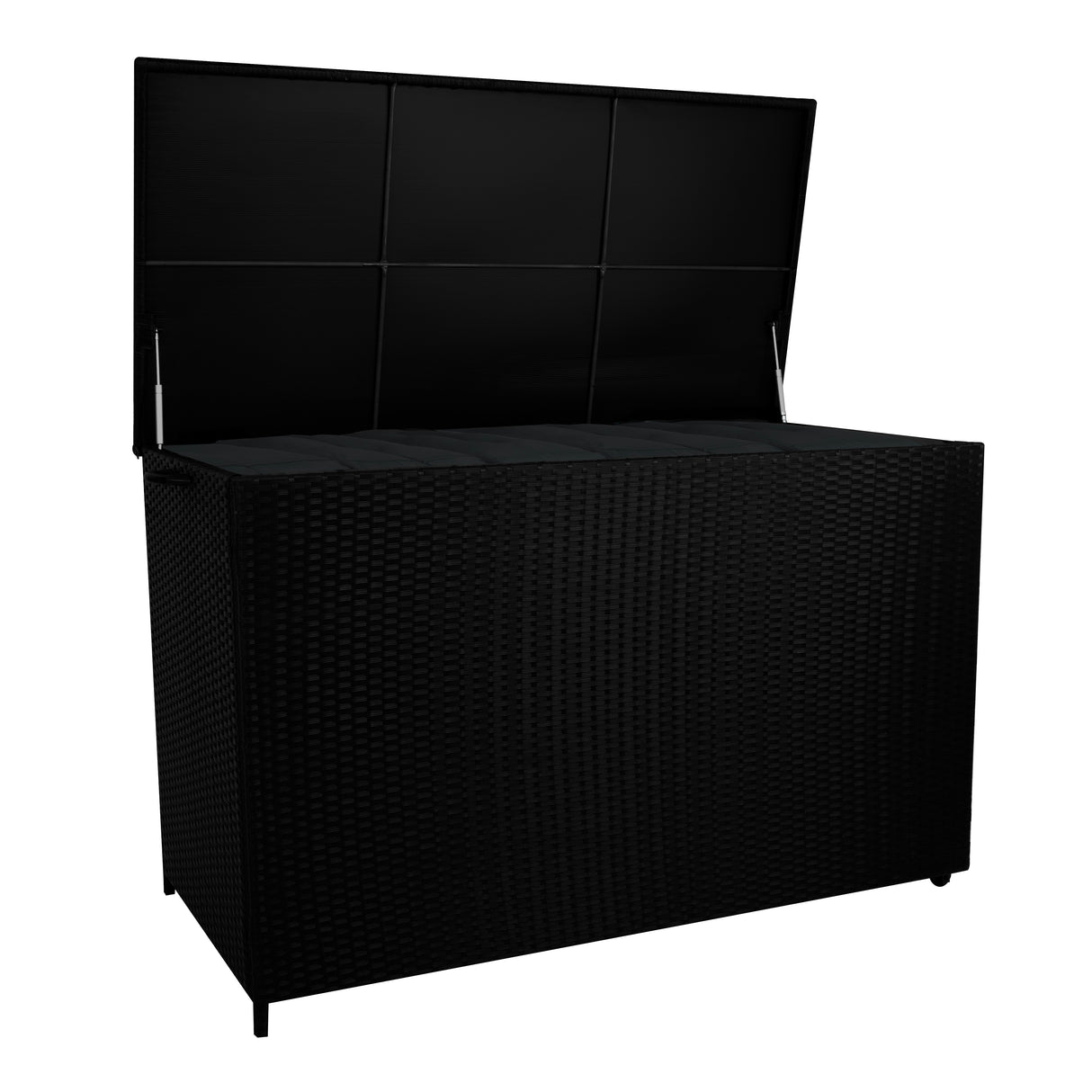 Rotan Kussen Opbergbox 996 L - Zwart