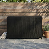 Rotan Kussen Opbergbox 996 L - Zwart