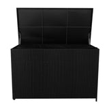 Rotan Kussen Opbergbox 996 L - Zwart