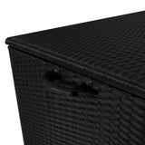 Rotan Kussen Opbergbox 996 L - Zwart