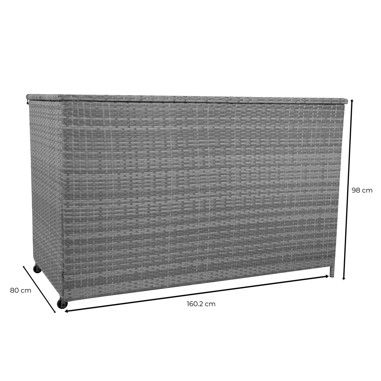 Rotan Kussen Opbergbox 996 L - Grijs