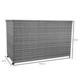 Rotan Kussen Opbergbox 996 L - Grijs