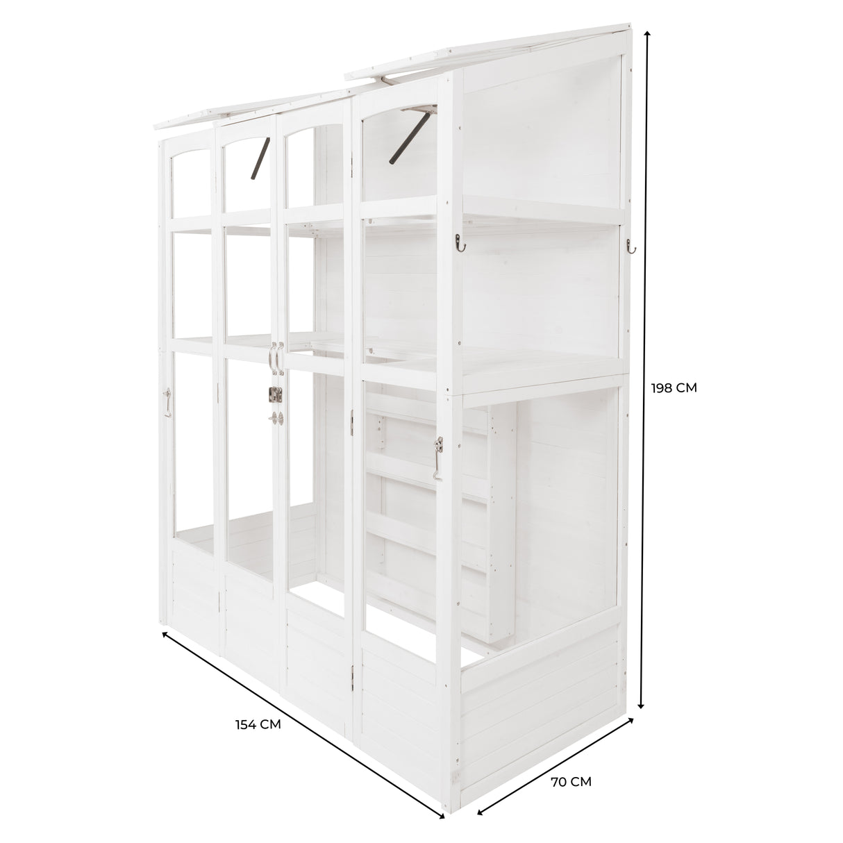 Houten Muurkas - Wit