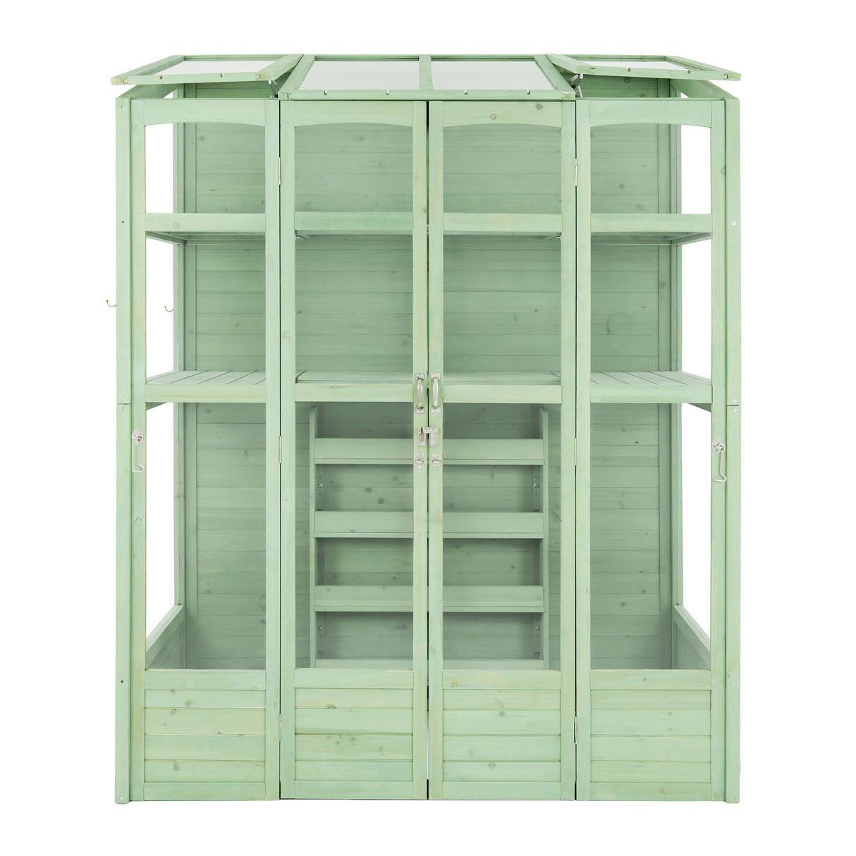 Houten Muurkas - Groen