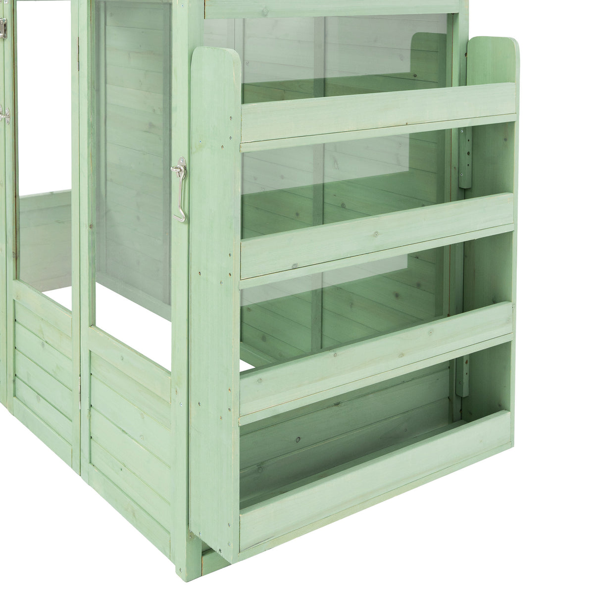 Houten Muurkas - Groen