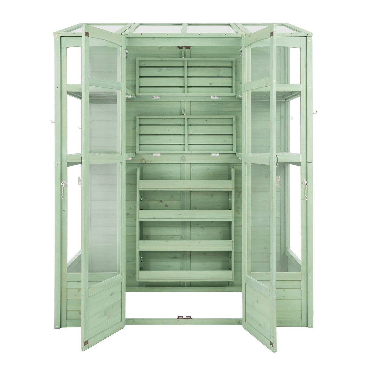 Houten Muurkas - Groen