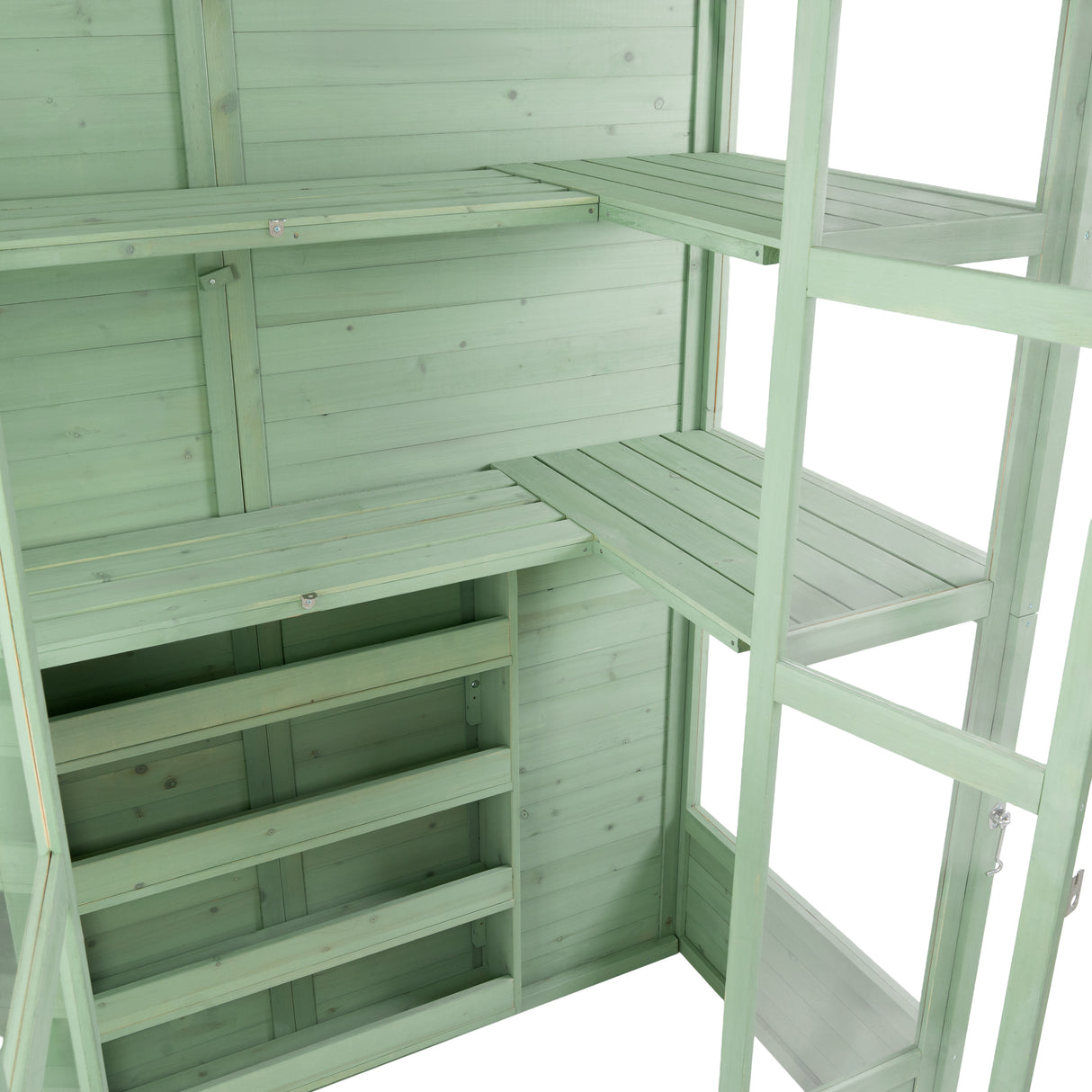 Houten Muurkas - Groen