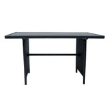 Rotan Hoek Loungeset met Polywood Eettafel - Zwart