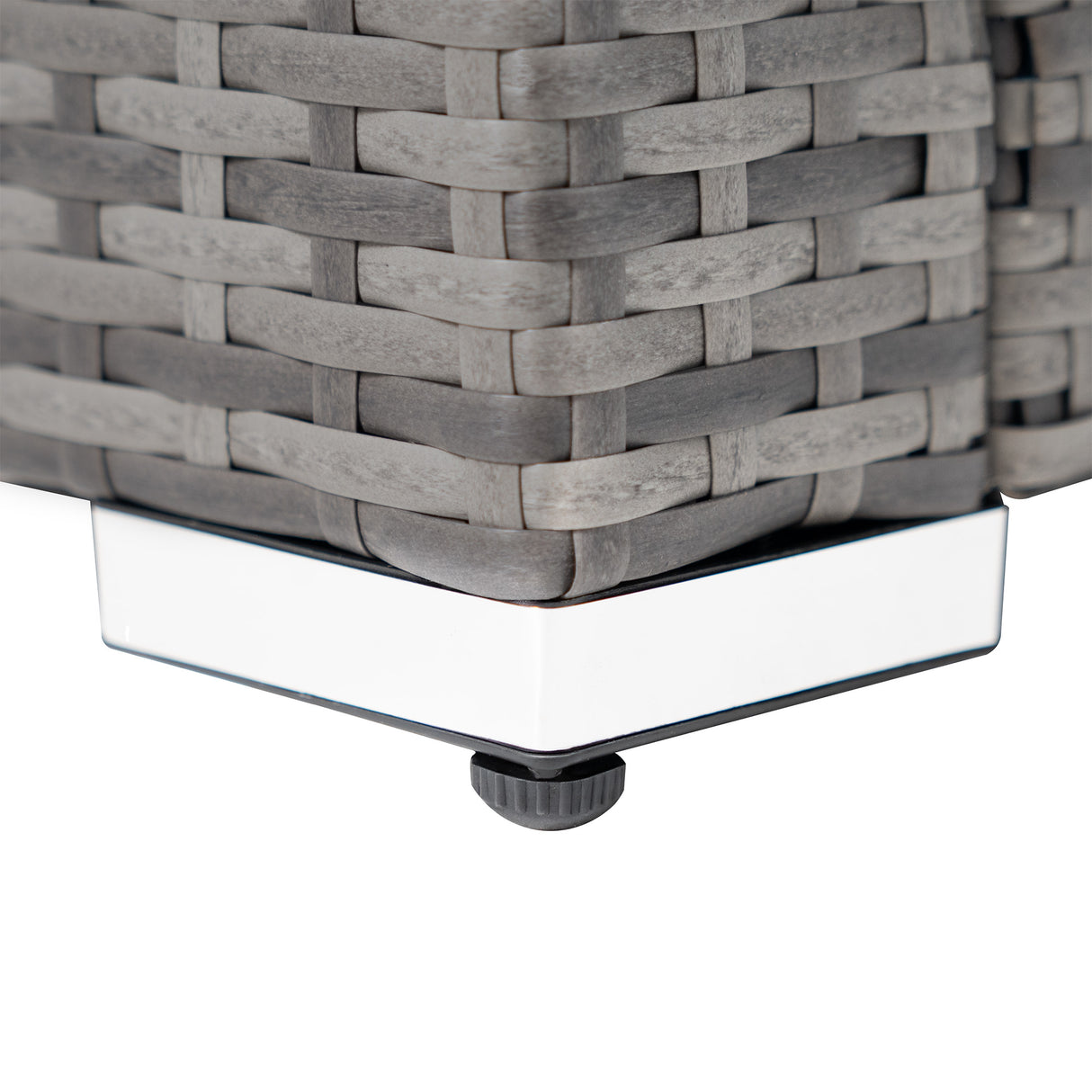 Rotan Hoek Loungeset met Polywood Eettafel - Grijs