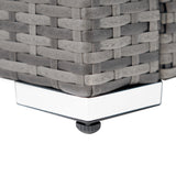 Rotan Hoek Loungeset met Polywood Eettafel - Grijs
