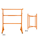 Metsersschraag x 4 & Mortelstandaard 750 mm H x 5