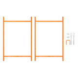 Metsersschraag x 4 & Mortelstandaard 750 mm H x 5