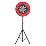 7-in-1 Multispeltafel, Darts Set & LED-Ringlicht - Eik