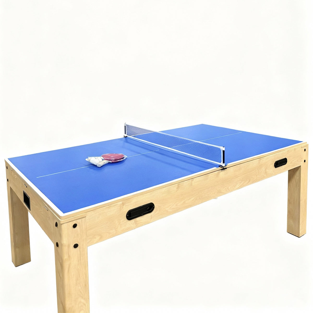 7-in-1 Multispeltafel, Darts Set & LED-Ringlicht - Eik