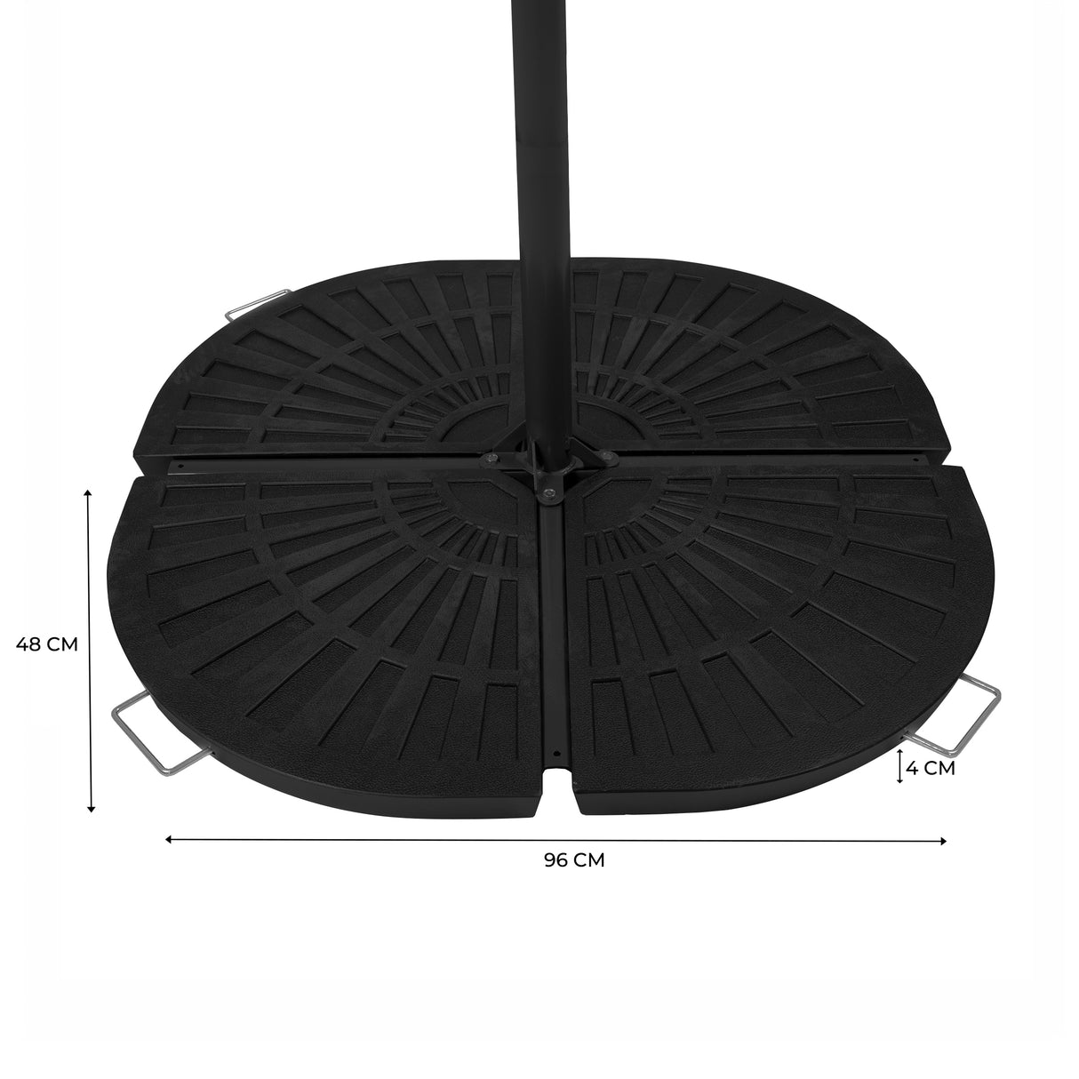 Rond Parasolvoet voor Zweefparasol - 4-delig