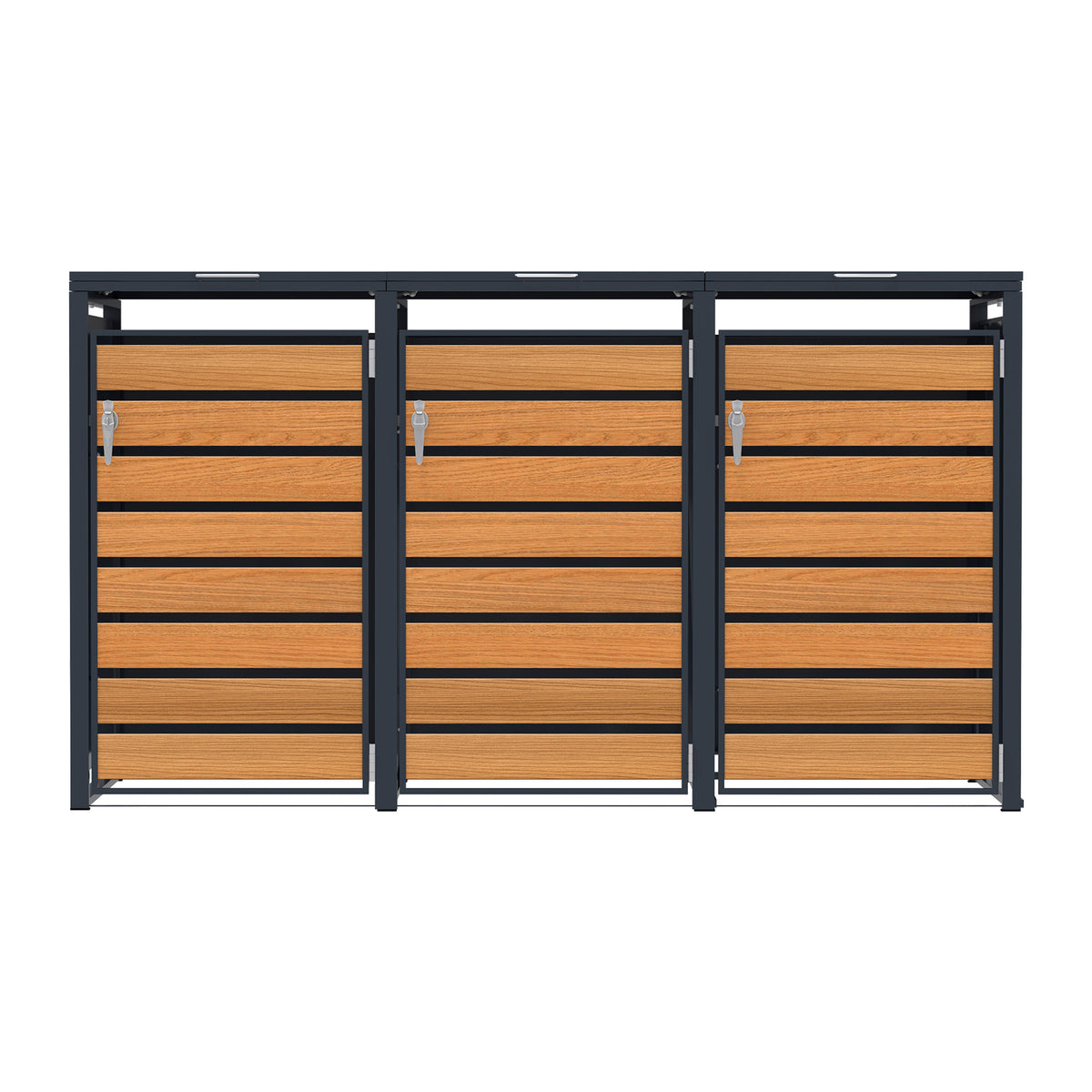 Drievoudige Kliko-Ombouw - Metaal - Antraciet & Hout
