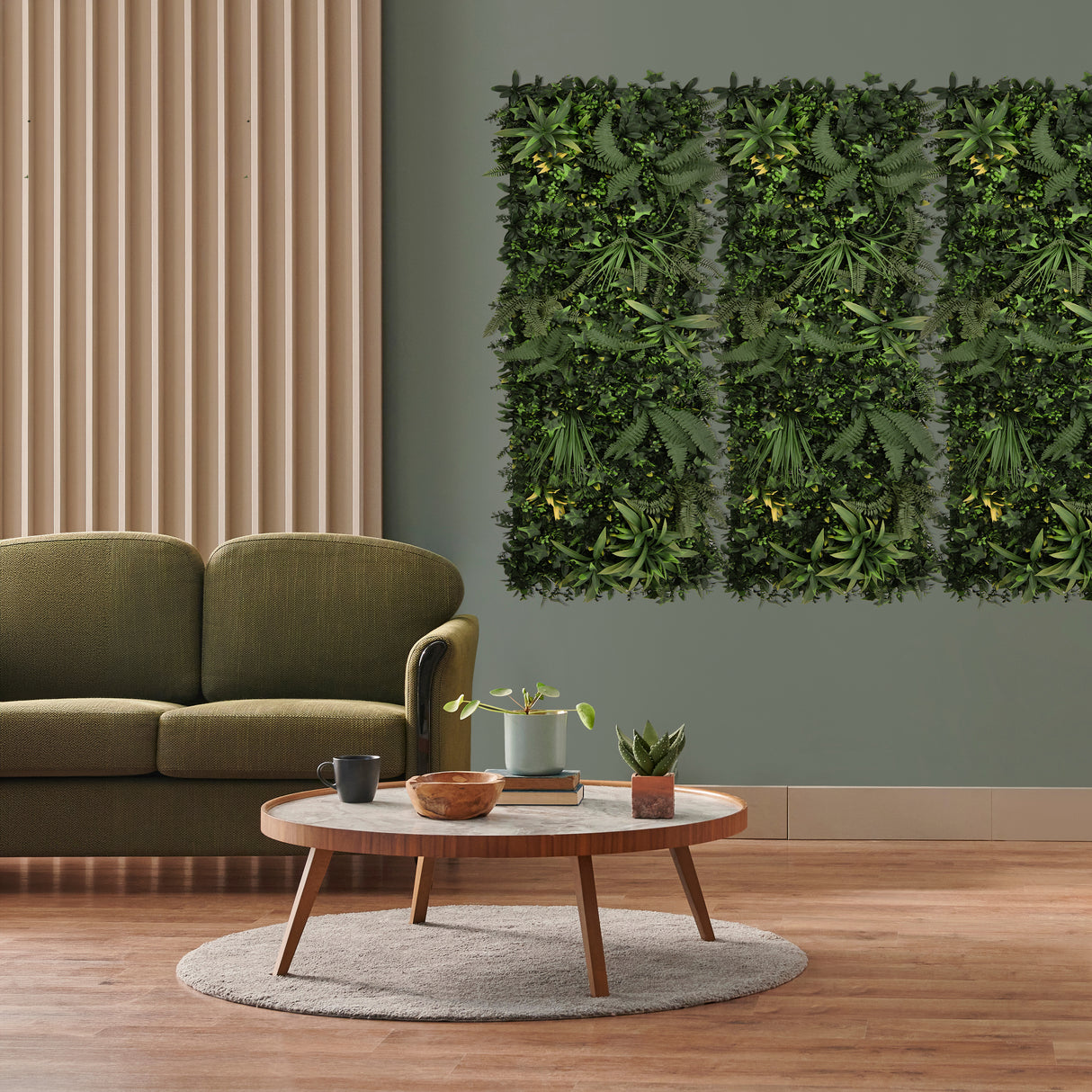 Ayla Kunstplanten Wandpaneel - 50 cm x 150 cm